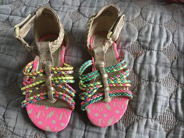 Gold sales sandals asda